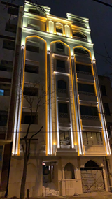 نورپردازی نمای ساختمان مسکونی (نمای مراکشی)